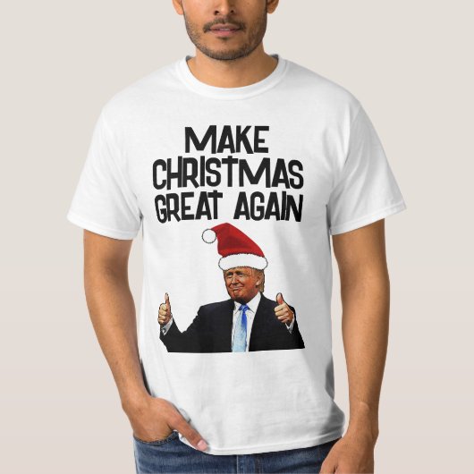 DONALD TRUMP CHRISTMAS GREAT OPNIEUW T-SHIRTS (Voorkant)