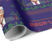 Donald Trump Christmas MAGA-La-La-La Cadeaupapier (Rol Hoek)