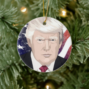 DONALD TRUMP CHRISTMAS ORNAMENT