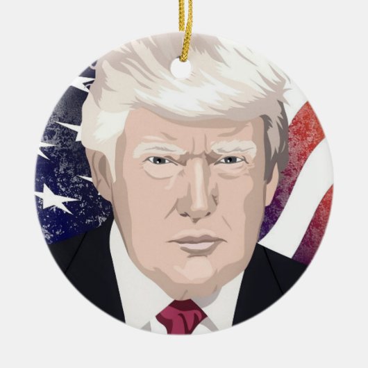 DONALD TRUMP CHRISTMAS ORNAMENT (Voorkant)