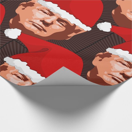 DONALD TRUMP CHRISTMAS SANTA Wrapping Paper Cadeaupapier (Hoek)