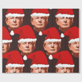 DONALD TRUMP CHRISTMAS SANTA Wrapping Paper Cadeaupapier (Vlak)
