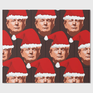 DONALD TRUMP CHRISTMAS SANTA Wrapping Paper Cadeaupapier