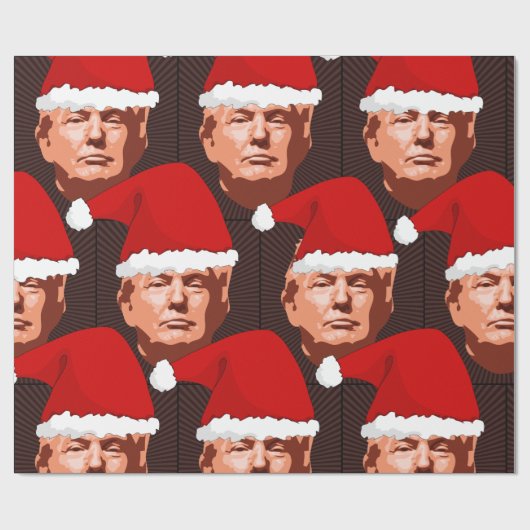 DONALD TRUMP CHRISTMAS SANTA Wrapping Paper Cadeaupapier (Vlak)