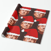 DONALD TRUMP CHRISTMAS SANTA Wrapping Paper Cadeaupapier (Uitgerold)