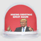 DONALD TRUMP CHRISTMAS SNOW GLOBE SNEEUWBOL (Voorkant)
