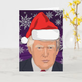 DONALD TRUMP CHRISTMAS WENSKAART KAART (Gele Bloem)