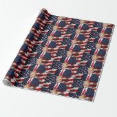 DONALD TRUMP CHRISTMAS WRAPPING PAPER CADEAUPAPIER (Uitgerold)