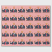 DONALD TRUMP CHRISTMAS WRAPPING PAPER CADEAUPAPIER (Vlak)