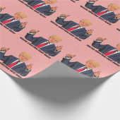 DONALD TRUMP CHRISTMAS WRAPPING PAPER CADEAUPAPIER (Hoek)