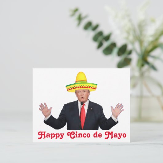 Donald Trump Cinco de Mayo Briefkaart (Staand voorkant)