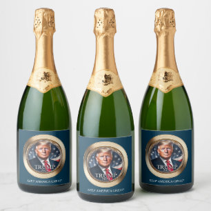 Donald Trump Classy Gold Champagne Sparkling Wijnetiket