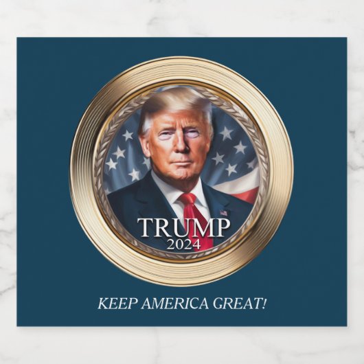 Donald Trump Classy Gold Champagne Sparkling Wijnetiket (Enkel label)