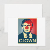 Donald Trump CLOWN — Anti-Trump 2016 - Briefkaart (Voorkant / Achterkant)