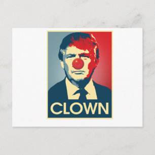 Donald Trump CLOWN — Anti-Trump 2016 - Briefkaart