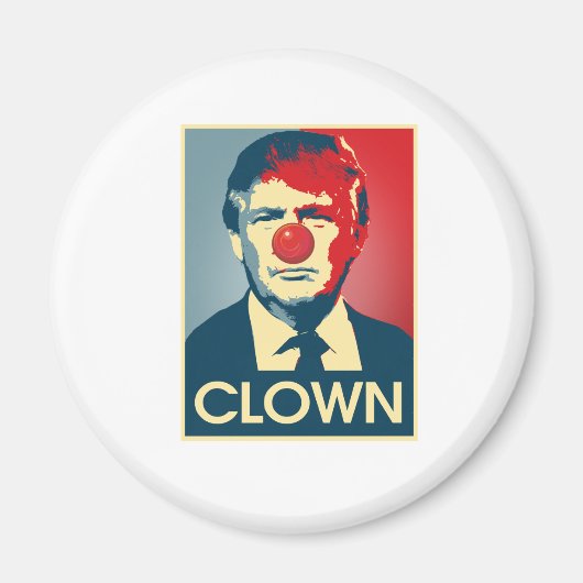Donald Trump CLOWN — Anti-Trump 2016 - Magneet (Voorkant)