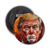 donald trump clown button flesopener (Voorkant)