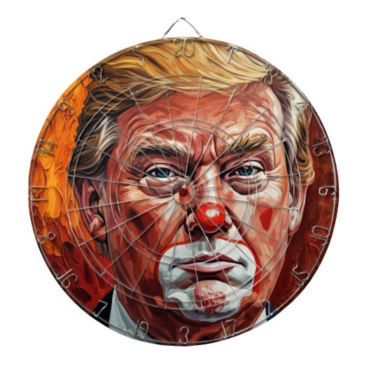 donald trump clown dartbord (Voorkant)