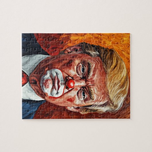 donald trump clown funny legpuzzel (Horizontaal)