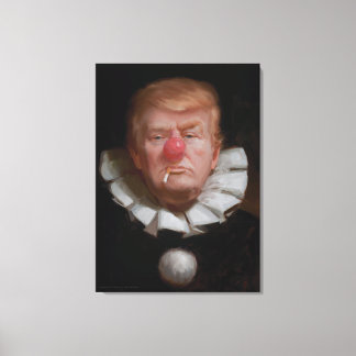 Donald Trump Clown Painting by Tony Pro Canvas Afdruk
