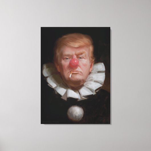 Donald Trump Clown Painting by Tony Pro Canvas Afdruk (Voorkant)