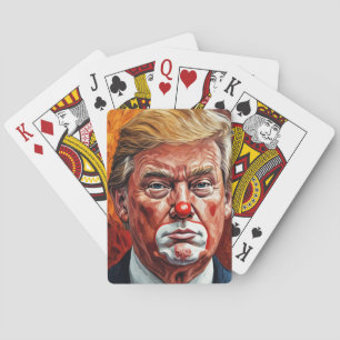 donald trump clown  pokerkaarten