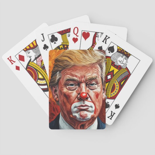 donald trump clown pokerkaarten (Achterkant)