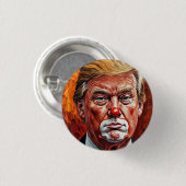 donald trump clown ronde button 3,2 cm (Voorkant /achterkant)