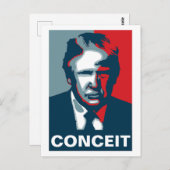 Donald Trump CONCEIT Briefkaart (Voorkant / Achterkant)