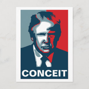 Donald Trump CONCEIT Briefkaart