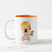 Donald Trump Crying Baby Tweekleurige Koffiemok (Links)