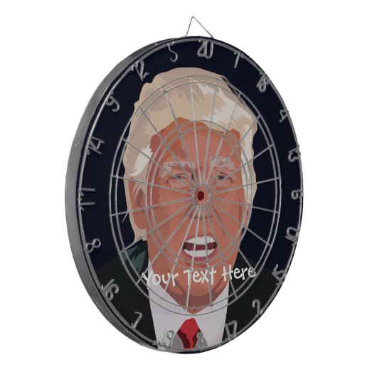 Donald Trump Custom Metal Cage Dartboard Dartbord (Voorkant Links)