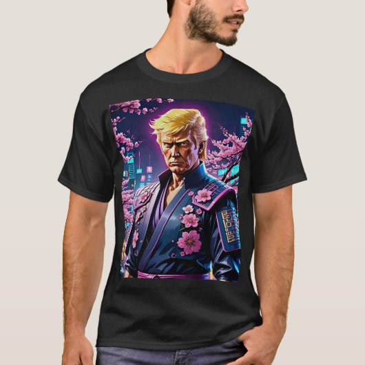 Donald Trump Cyberpunk Samurai Warrior T-shirt (Voorkant)
