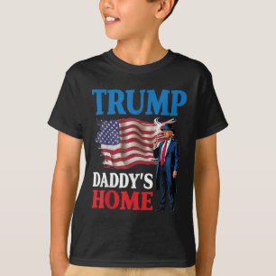 Donald Trump Daddy's Home Amerikaanse Vlag Patriot T-shirt