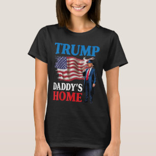 Donald Trump Daddy's Home Amerikaanse Vlag Patriot T-shirt