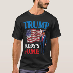 Donald Trump Daddy's Home Amerikaanse Vlag Patriot T-shirt