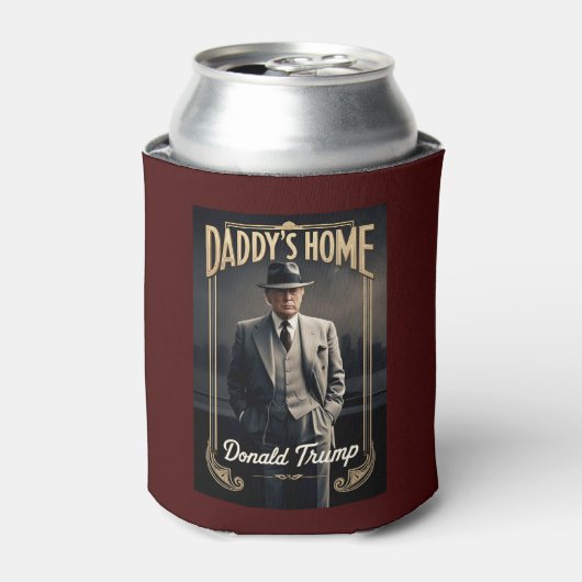 Donald Trump Daddy's Home Grappig Kerstfeest Blikjeskoeler (Blikje Voorkant)