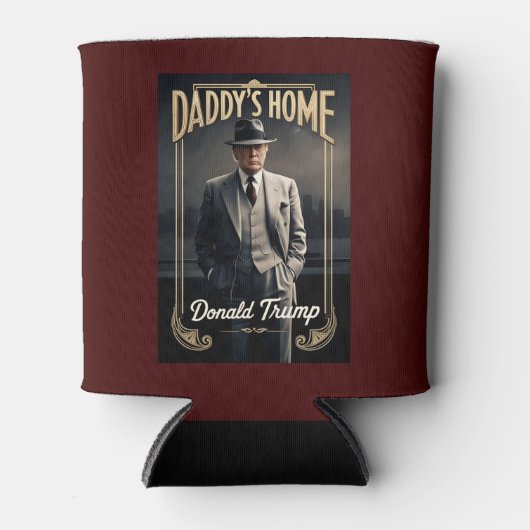 Donald Trump Daddy's Home Grappig Kerstfeest Blikjeskoeler (Voorkant)