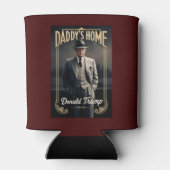 Donald Trump Daddy's Home Grappig Kerstfeest Blikjeskoeler (Achterkant)