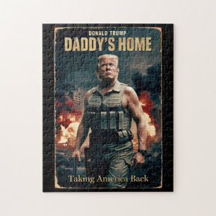 Donald Trump Daddy's Home Grappige Kerstfilm Legpuzzel