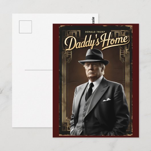 Donald Trump Daddy's Home Grappige Kerstkaart Briefkaart (Voorkant / Achterkant)