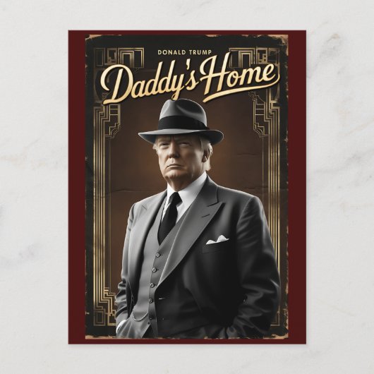 Donald Trump Daddy's Home Grappige Kerstkaart Briefkaart (Voorkant)