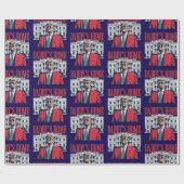 Donald Trump Daddy's Home Kerstmis Cadeaupapier (Vlak)