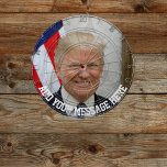 Donald Trump Dartbord<br><div class="desc">Het bestuur bestaat uit een afbeelding van Donald Trump. Voeg je grappige sms toe en veel plezier tijdens de Amerikaanse verkiezingen.</div>