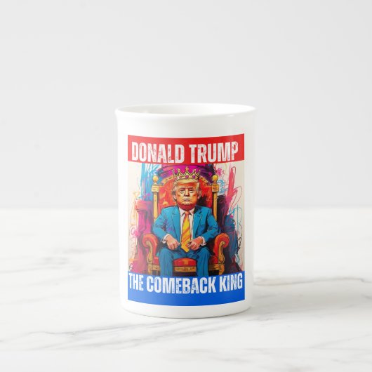 DONALD TRUMP - DE COMEBACK KONING PORSELEIN KOP (Voorkant)
