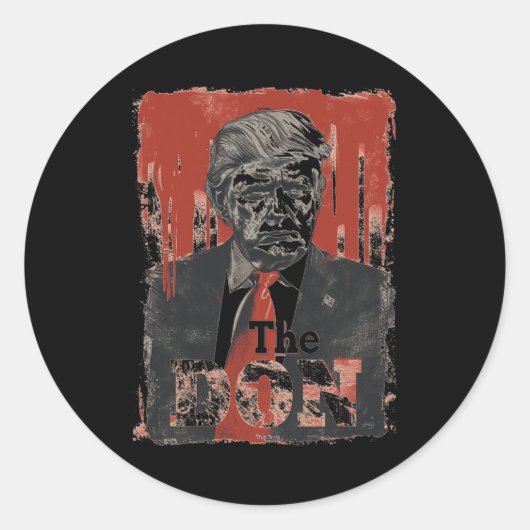 Donald Trump "de Don" 2024 Ronde Sticker (Voorkant)
