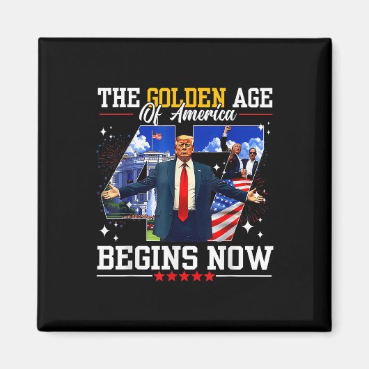 Donald Trump: De Gouden Eeuw van Amerika begint go Magneet (Voorkant)