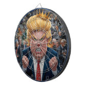 Donald Trump De Koning van Darts Dartbord (Voorkant Rechts)