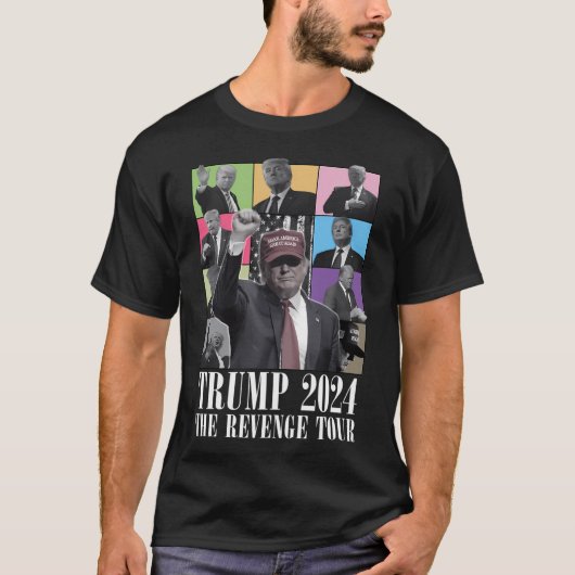 Donald Trump De Revenge Tour 2024 Funny Parody El T-shirt (Voorkant)