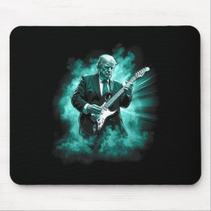 Donald Trump die elektrische rockgitaar speelt _1 Muismat